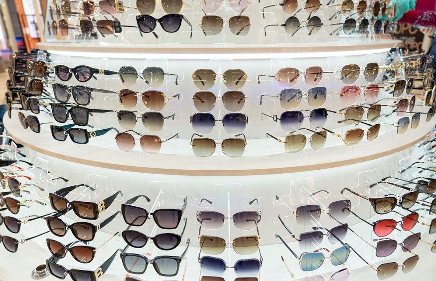 Sunglasses in the shop